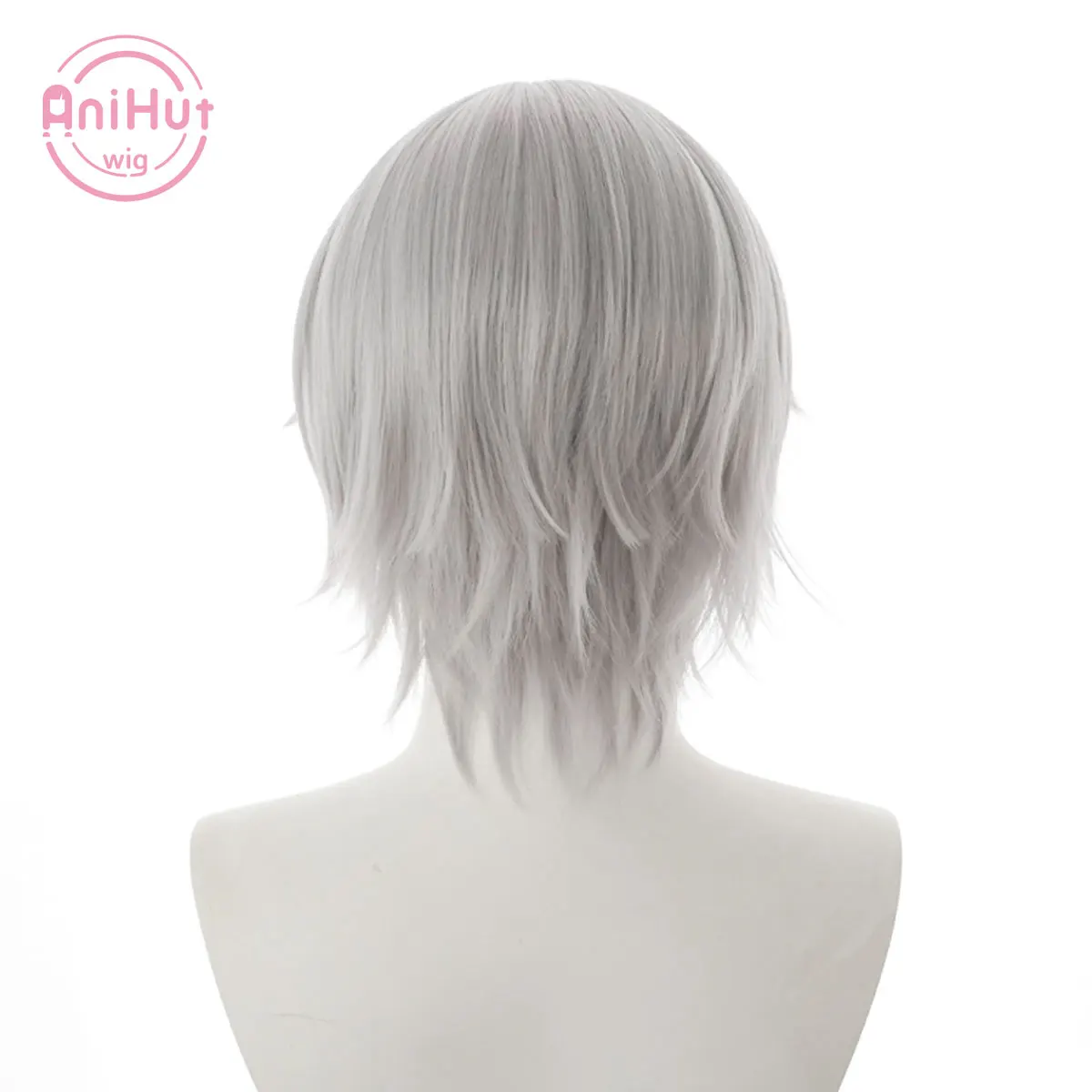 ¡Anihut】peluca de Cosplay hinomori Shiho Silver 35cm Project SEKAI COLORFUL STAGE! Hinomori Shiho pelo sintético resistente al calor