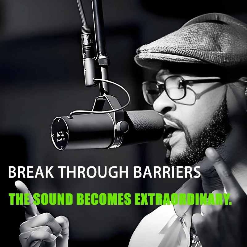 SM7dB SM7B Professional Dynamic Vocal Microphone - XLR microphone for podcast recording, computer gaming, and streaming studios