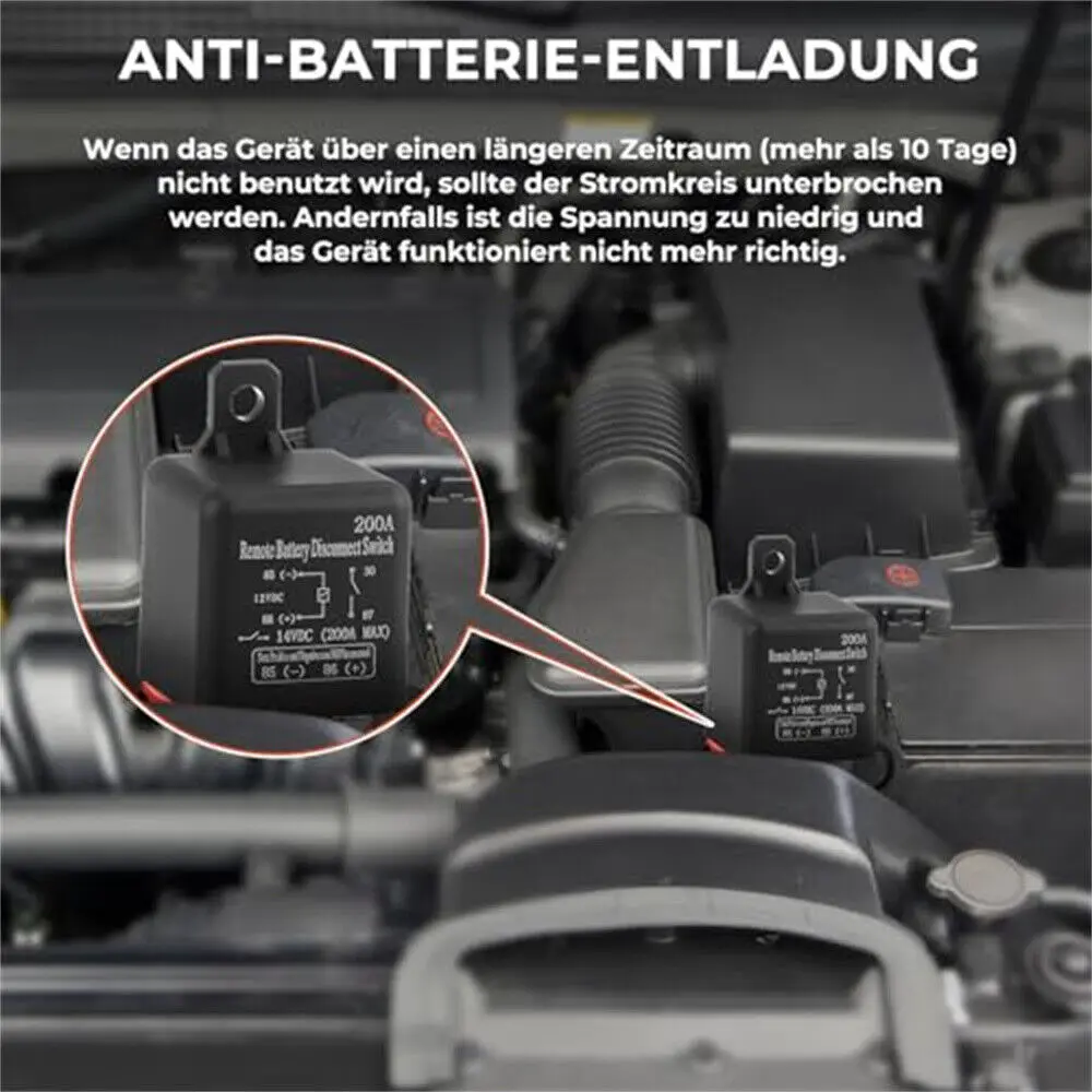 Battery Switch Relay 12V 200A Remote Remote Control Battery Disconnection Isolator Anti-Theft Dual Remote Control Switch Relay