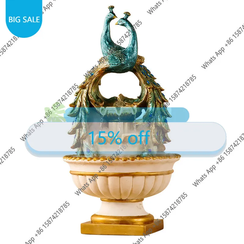 Yy Peacock Ornaments Attract Wealth And Flow To The Ground, TV Cabinet, Living Room, American Retro Entrance Decoration, Home