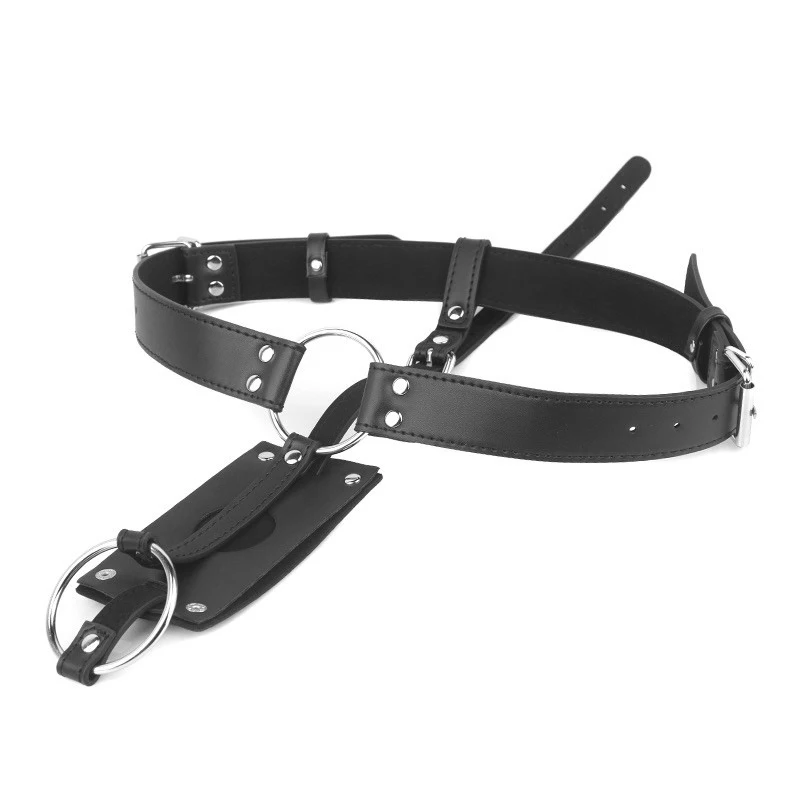 PU Leather Wearable Adjustable Harness Belt Thong Adult Portable Body Restraint Underwear For Couple Game Accessory