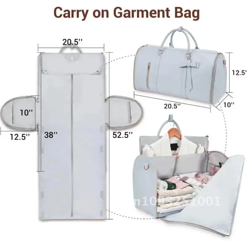 Convertible Portable Travel Garment Bag Bag on Duffel Carry Suitcase for Travel Women Dust-Proof Suit Hanging Men Business Bag