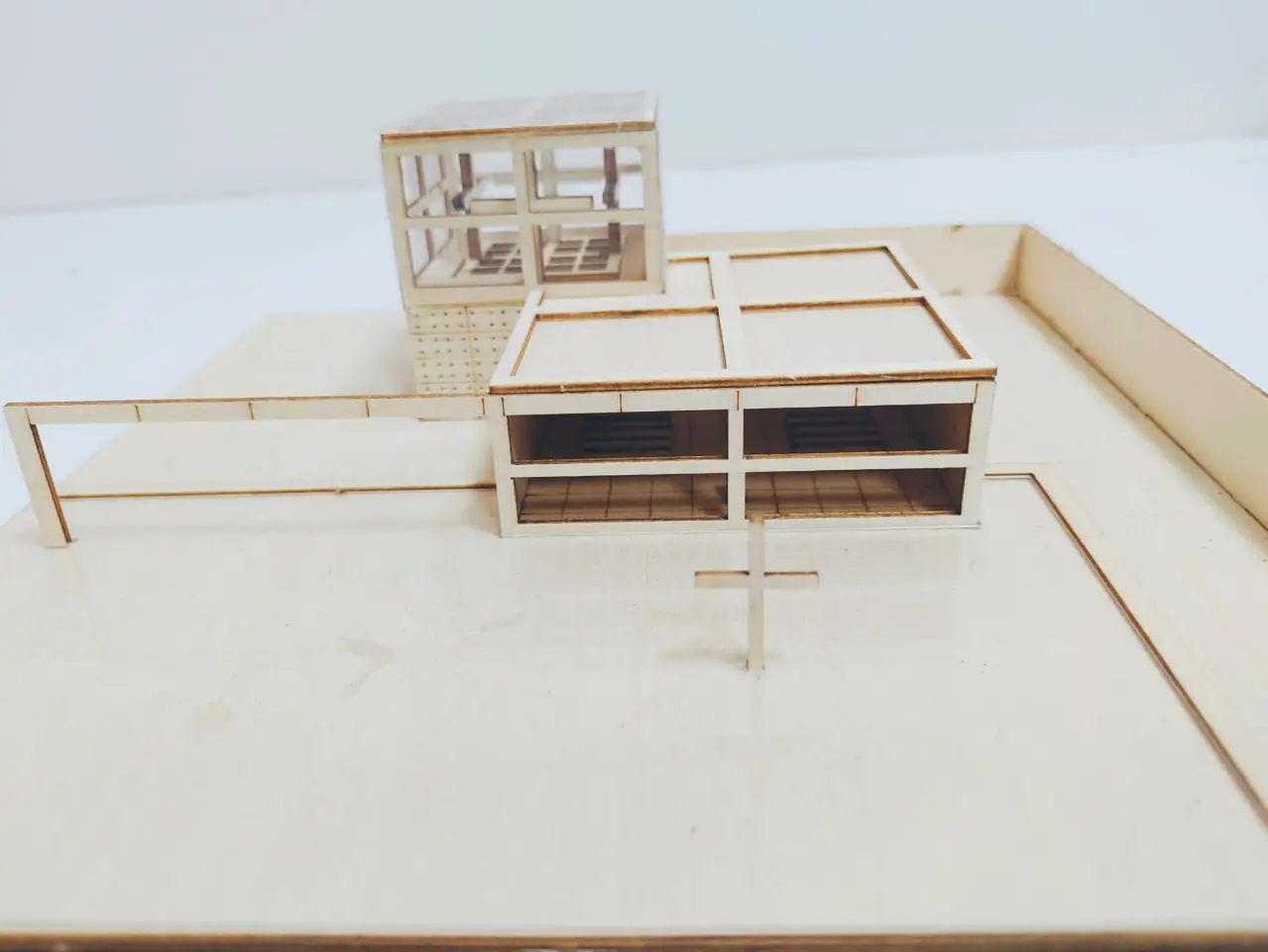 1:200 Skala Miniaturowe zestawy modeli do składania budynków Złożony model domu Architektura rzemieślnicza Materiał Drewniany zestaw konstrukcyjny