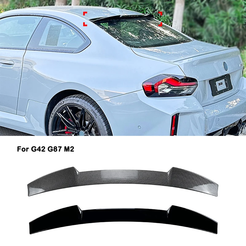 

For BMW 2 Series G42 G87 M2 Rear Spoiler Trim Tail Wing Car Roof Spoilers ABS Carbon Fiber Pattern