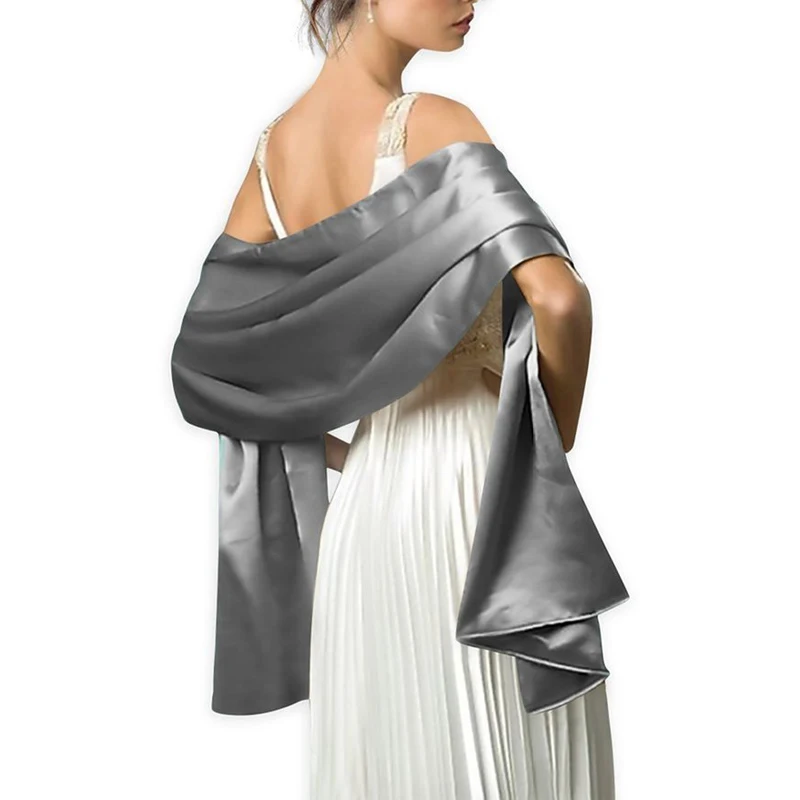 Robe cape de soirée en satin pour femme, 16 couleurs, 240x70cm, longue, formelle, mariage, Rh, dames, BEmbed o