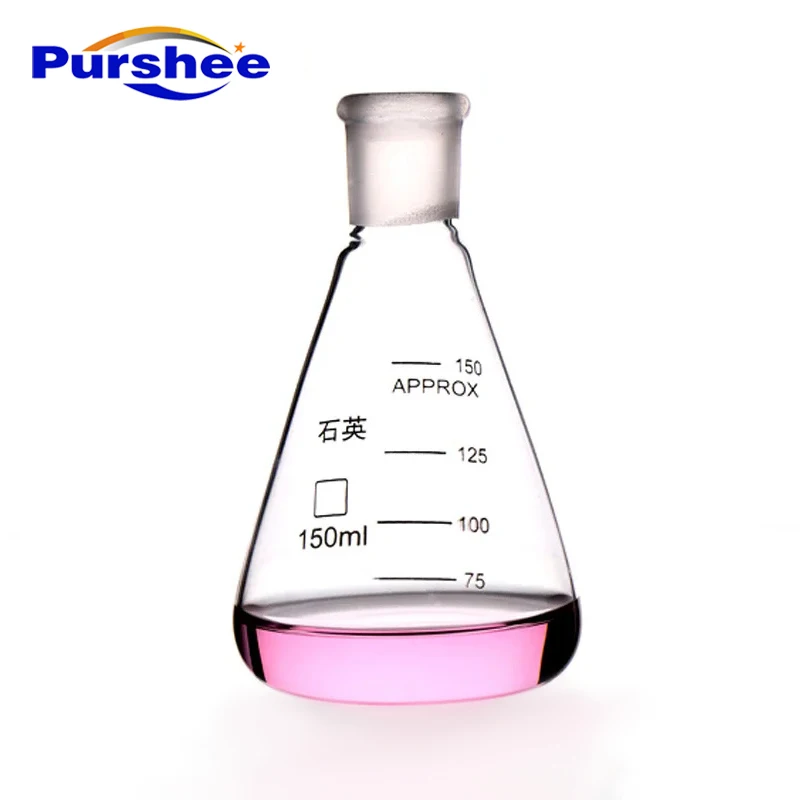 quartz-glass-conical-flask-with-stopper-150ml