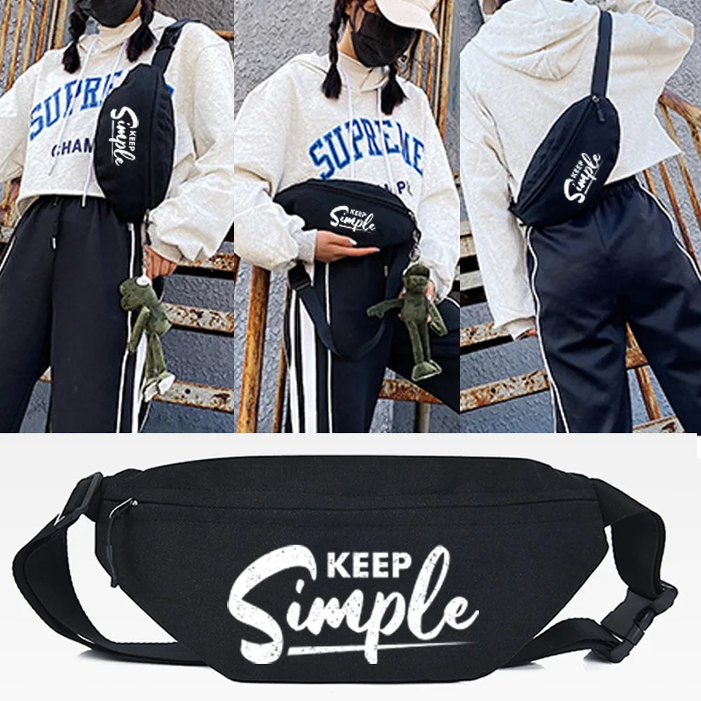 Waist Bags Large Capacity Crossbody Chest Bag Don Stop Letter Print 2023 New Shoulder Fanny Bags for Phone Travel Handbag Unisex