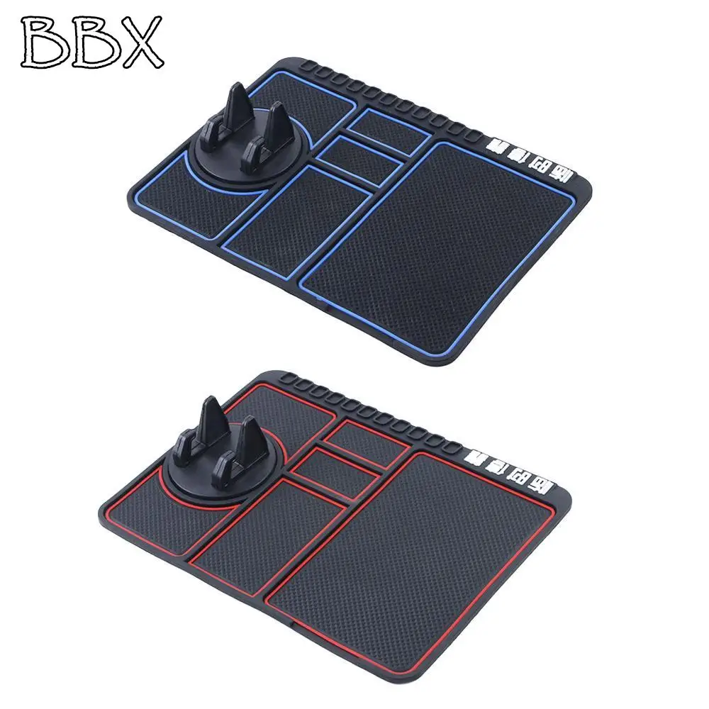 

4 In 1 Silicone Car Anti-slip Mat Car Phone Holder Dashboard Phone Holder Parking Space Number Truck Mount Anti-slip Mat