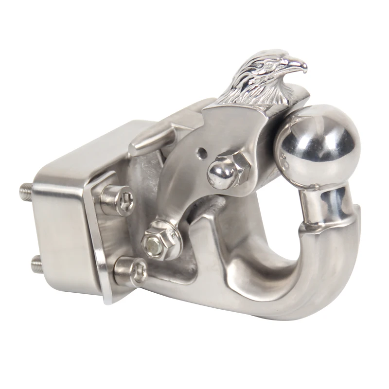 

ZAIQU Eagle Head Style Stainless Steel Trailer Hitch With One-Piece Trailer Ball Off-road Refit Tow Hook Parts & Car Accessories