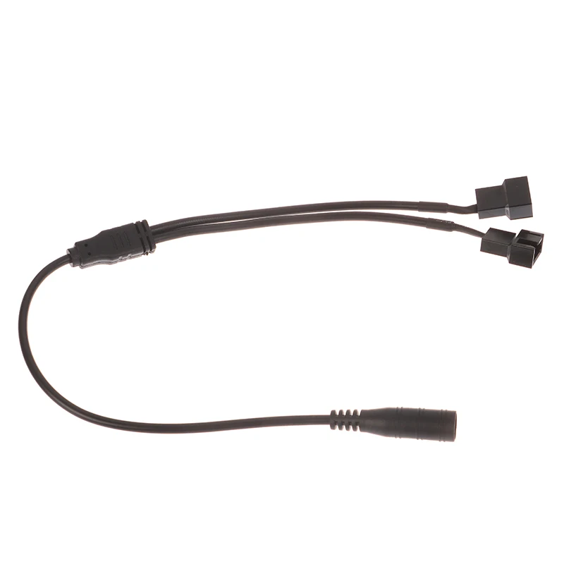 DC5521 To 4Pin Line Computer Chassis Fan Line 12V Power Adapter 1-To-2 Spliter Fan Patch Cord Adapter Cable