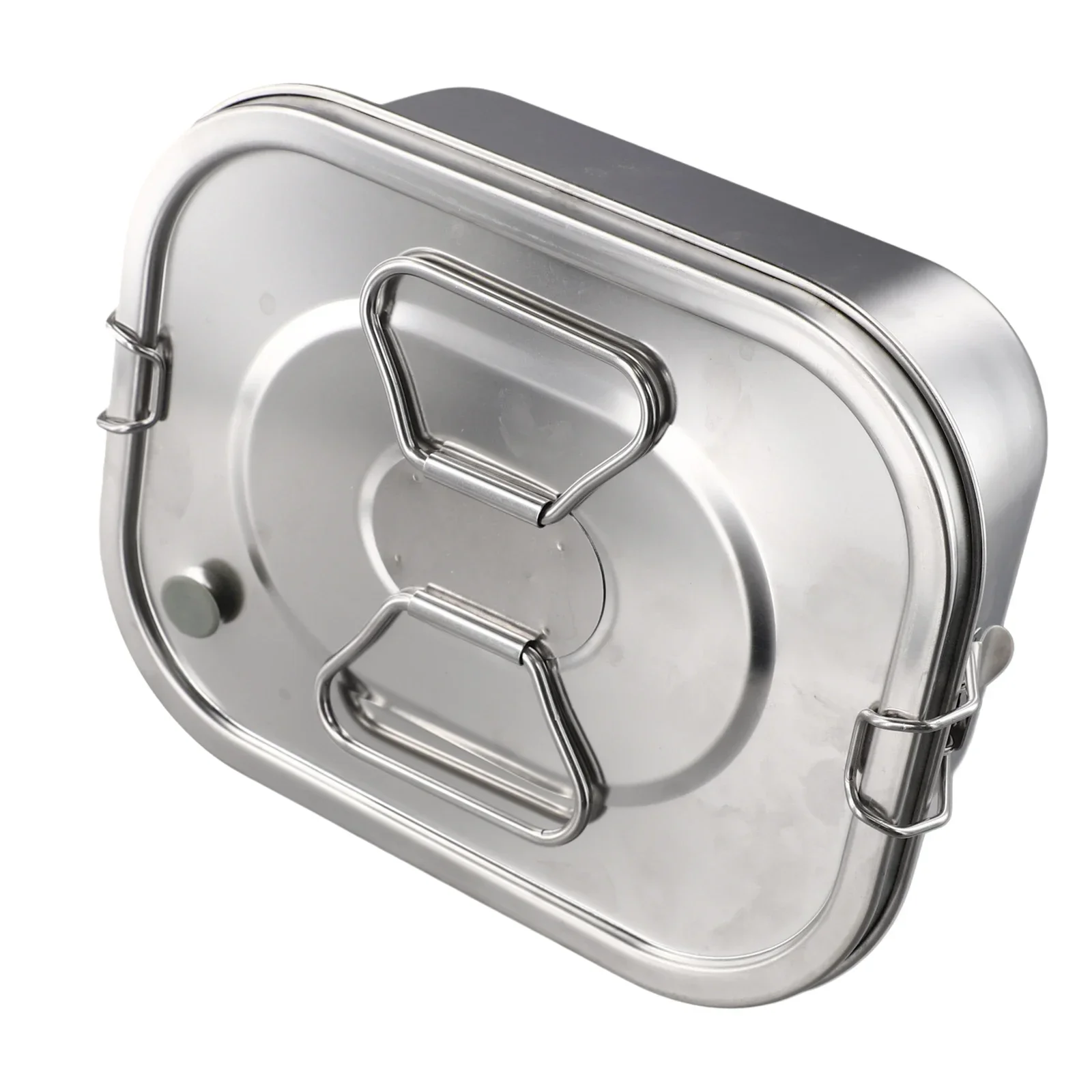 تصميم مانع للتسرب صندوق غداء من الفولاذ المقاوم للصدأ مقاوم للتسرب أدوات تنظيف منزلية واسعة بطبقة مزدوجة #5