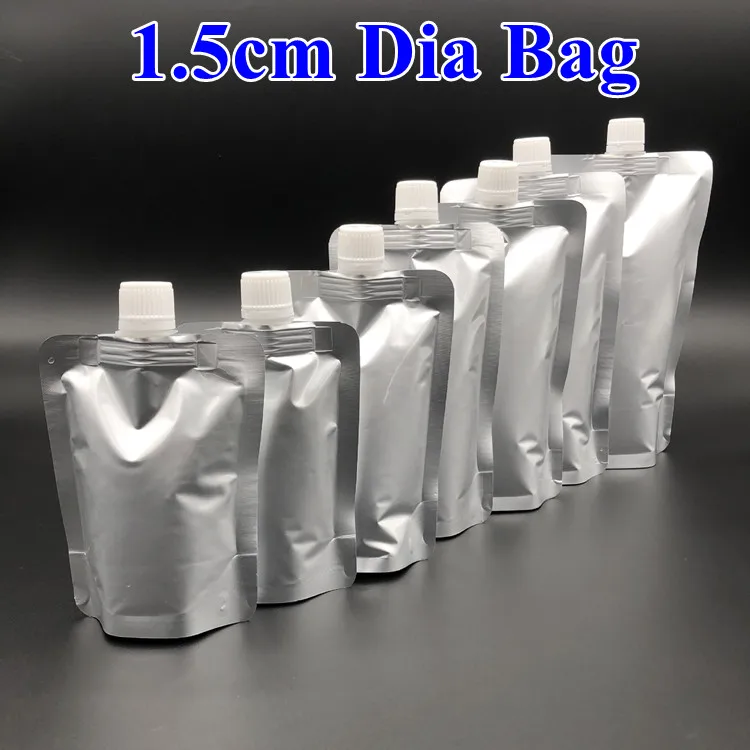 100PCS 100ML~600ML Stand Up Aluminum Foil Suction Nozzle Bag DIY Party Tea Coffee Juice Milk Liquid Beverage Soup Beer Pouches