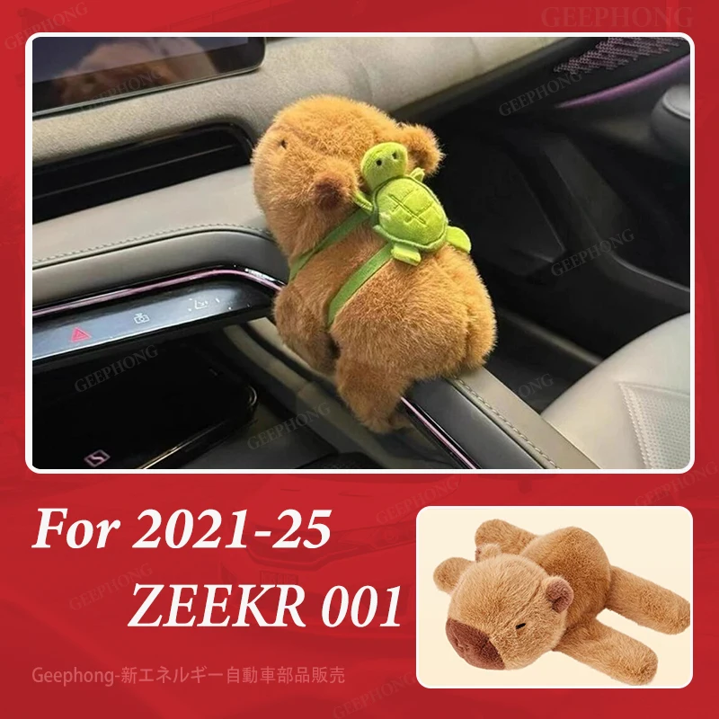 

For 2021-25 ZEEKR 001 Auto Accessories Interior Furry Capybara Puppet Driving Companion Emotional Soothing