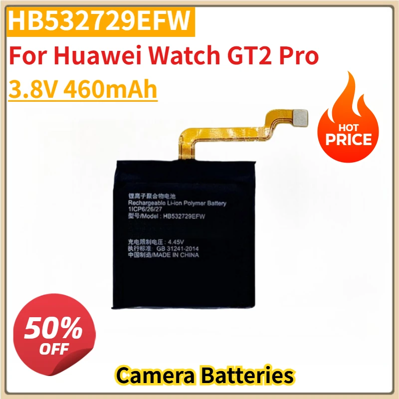 

New Replacement Battery HB532729EFW HB472023ECW HB532729ECW 3.8V 460mAh 215mAh 455mAh for Huawei Watch GT2 Pro
