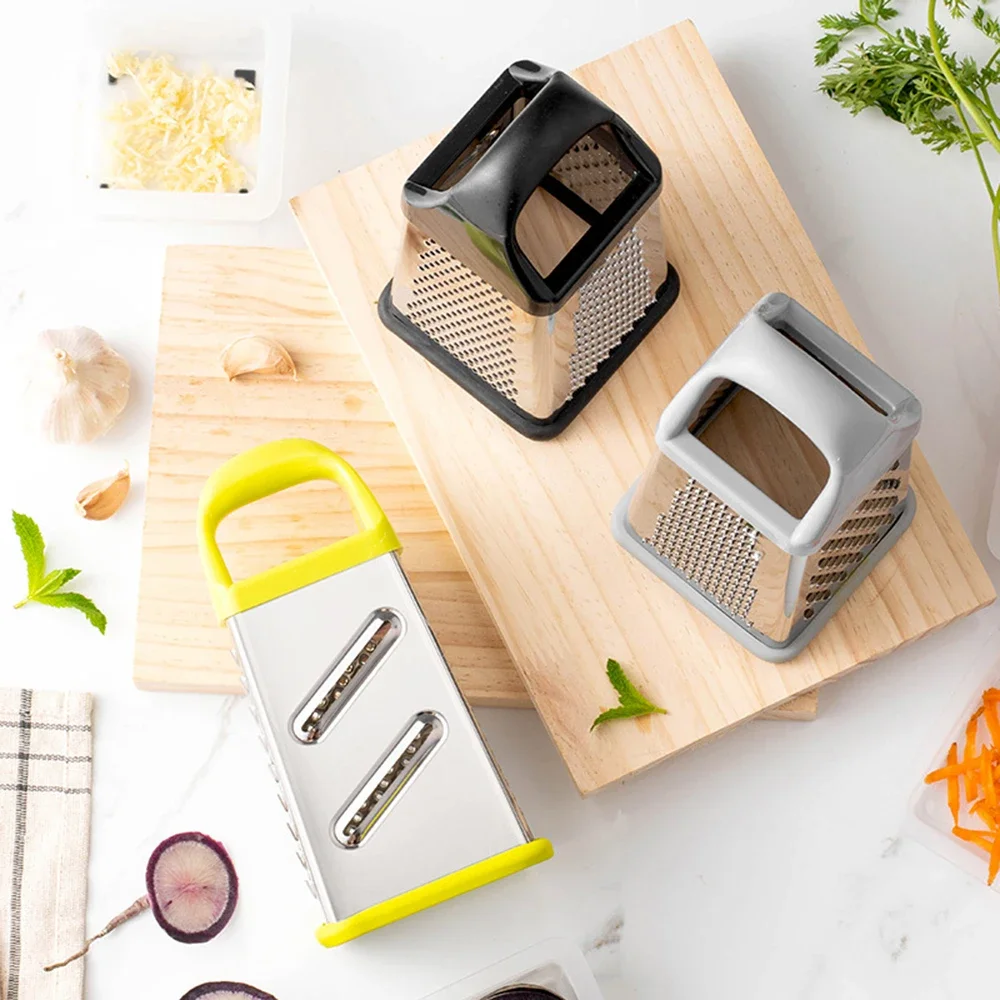 Grater Practical 4-Sided Boxed Grater Convenient Multifunctional Vegetable Cutter Rust-Proof Kitchen Gadgets