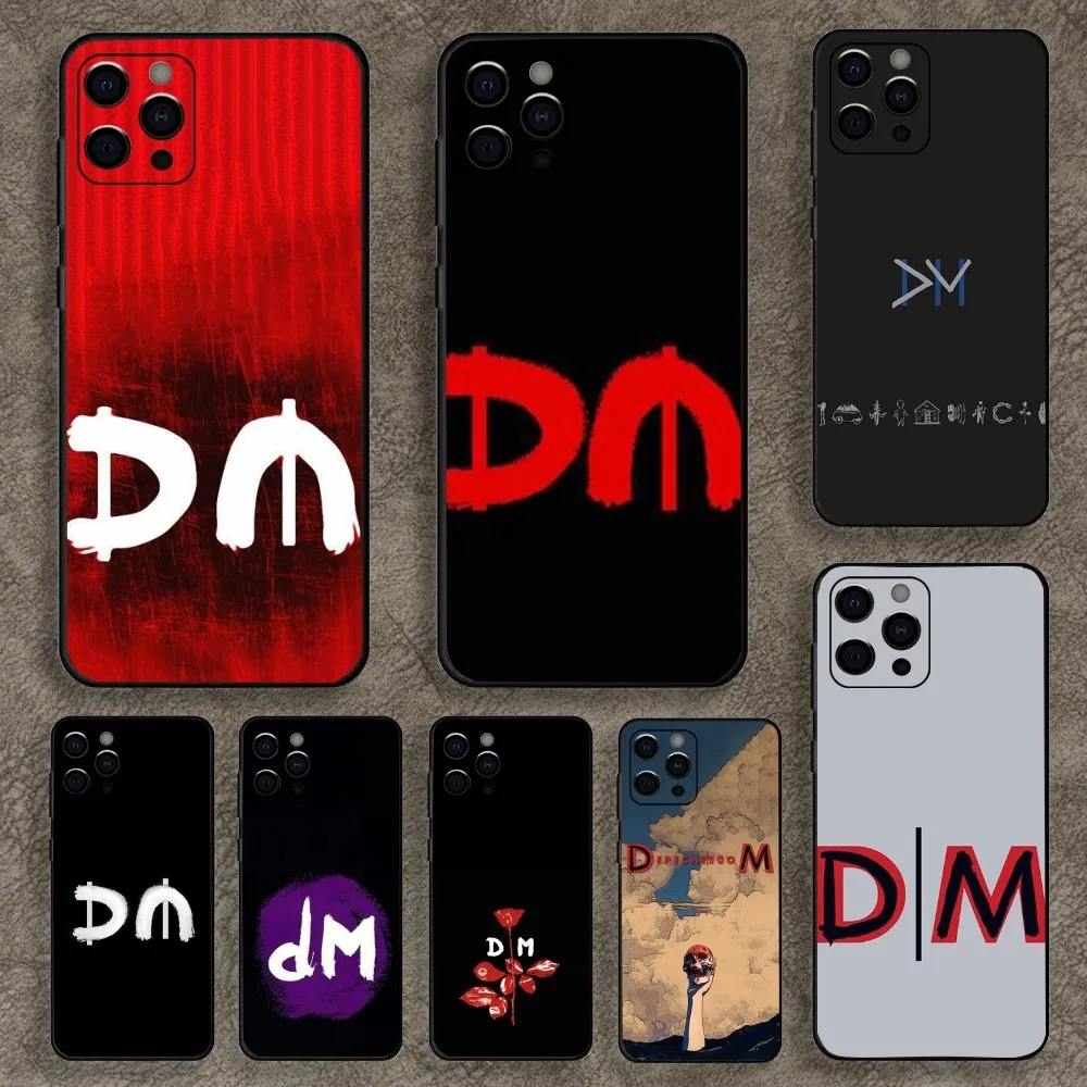 D-Depeche Mode Rock Band Phone Case For Apple iPhone 15,14,13,12,11,Pro,X,XS,Max,XR,Plus,Mini Soft Black Cover