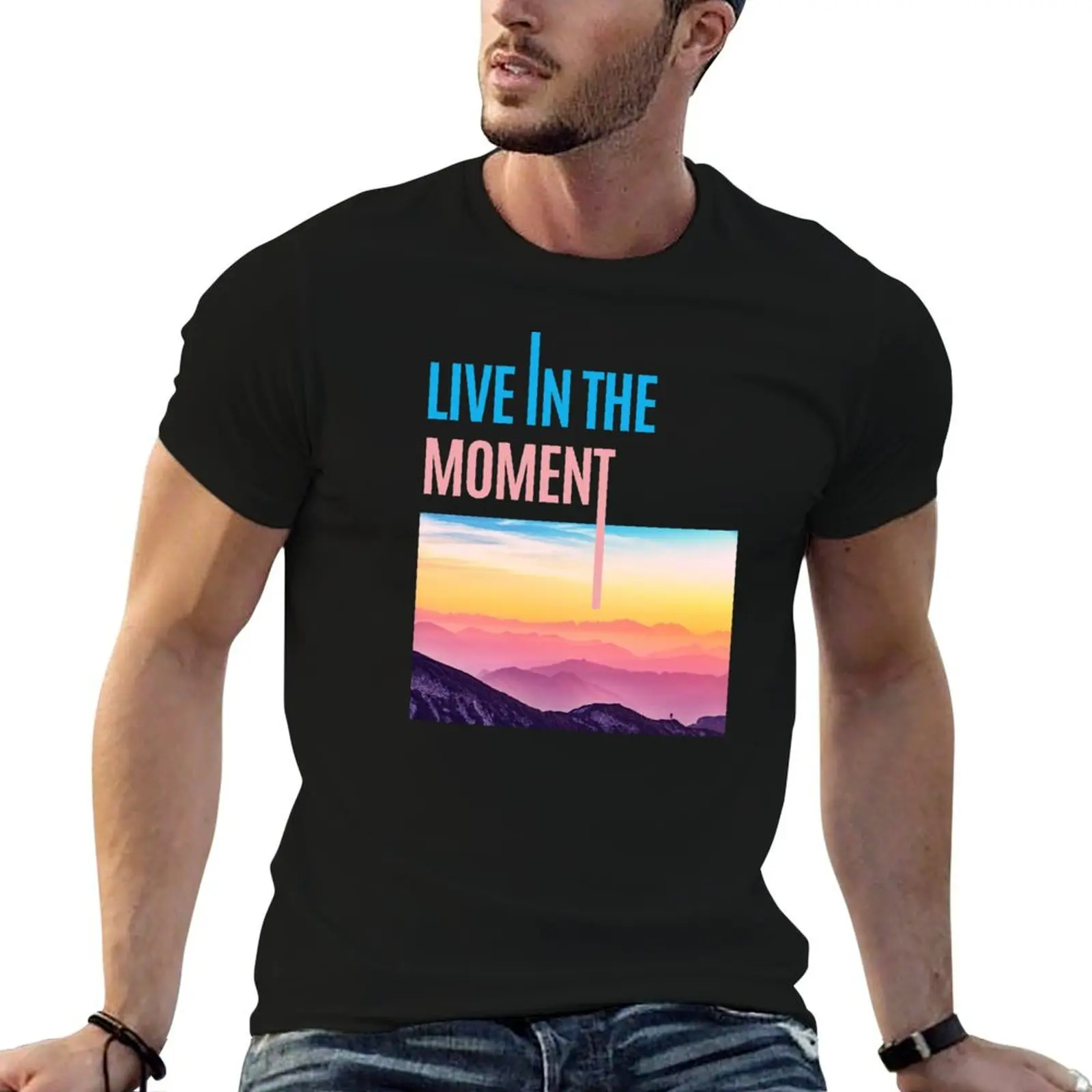 

Футболки с рисунком «T in Live», футболки с принтами «Монат», винтажные рубашки для