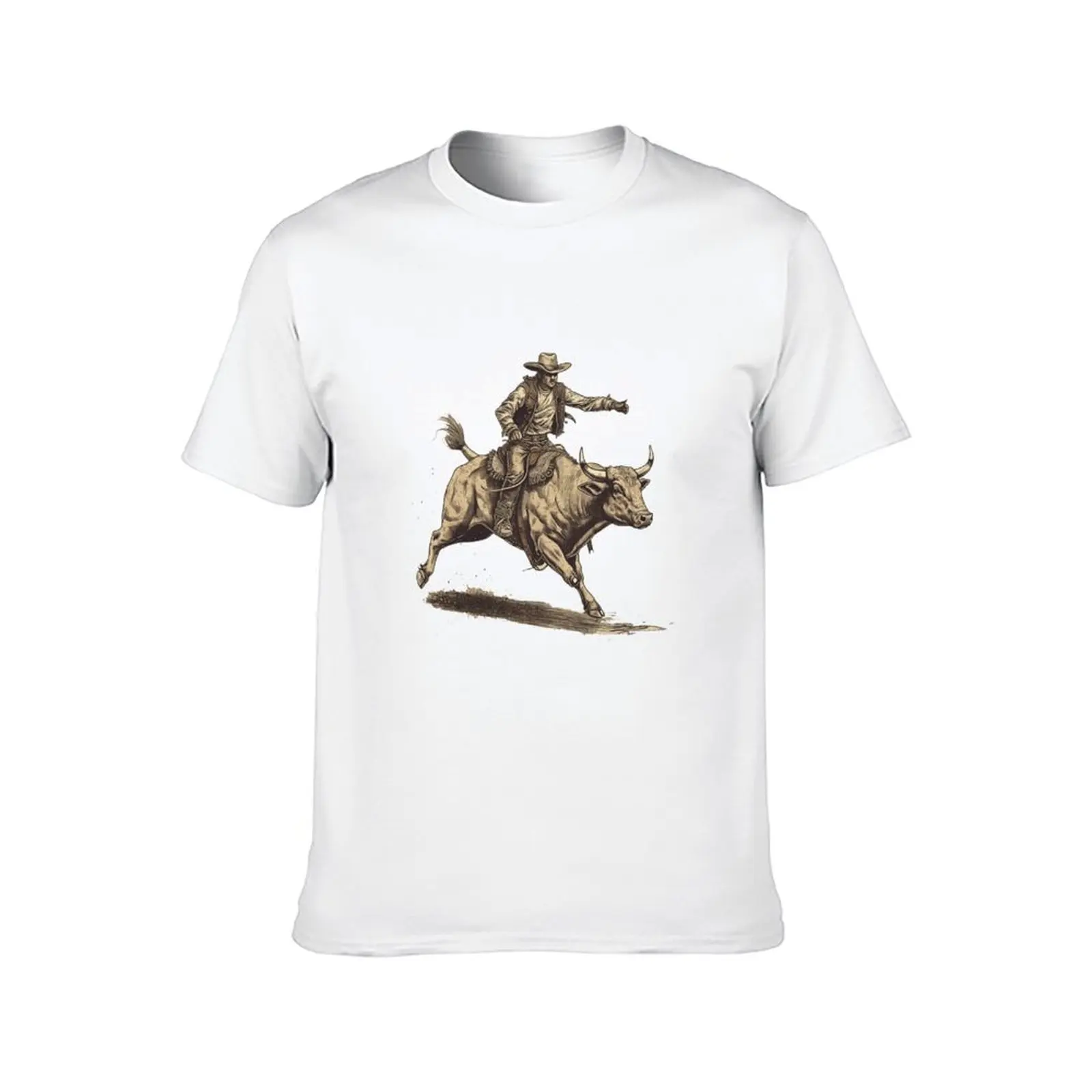 Bull Riding Western Cowboy T-Shirt summer clothes sports fans graphic t shirts Men's clothing