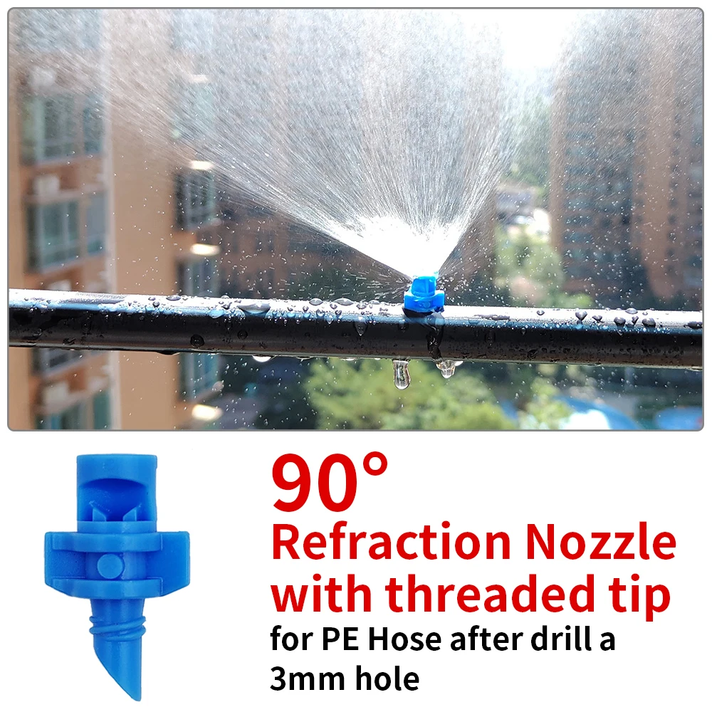 80Pcs 90/180/360 Degree Misting Sprinkler Adjustable Control Valve Switch for Greenhouse Fruit Tree and Plant Watering System