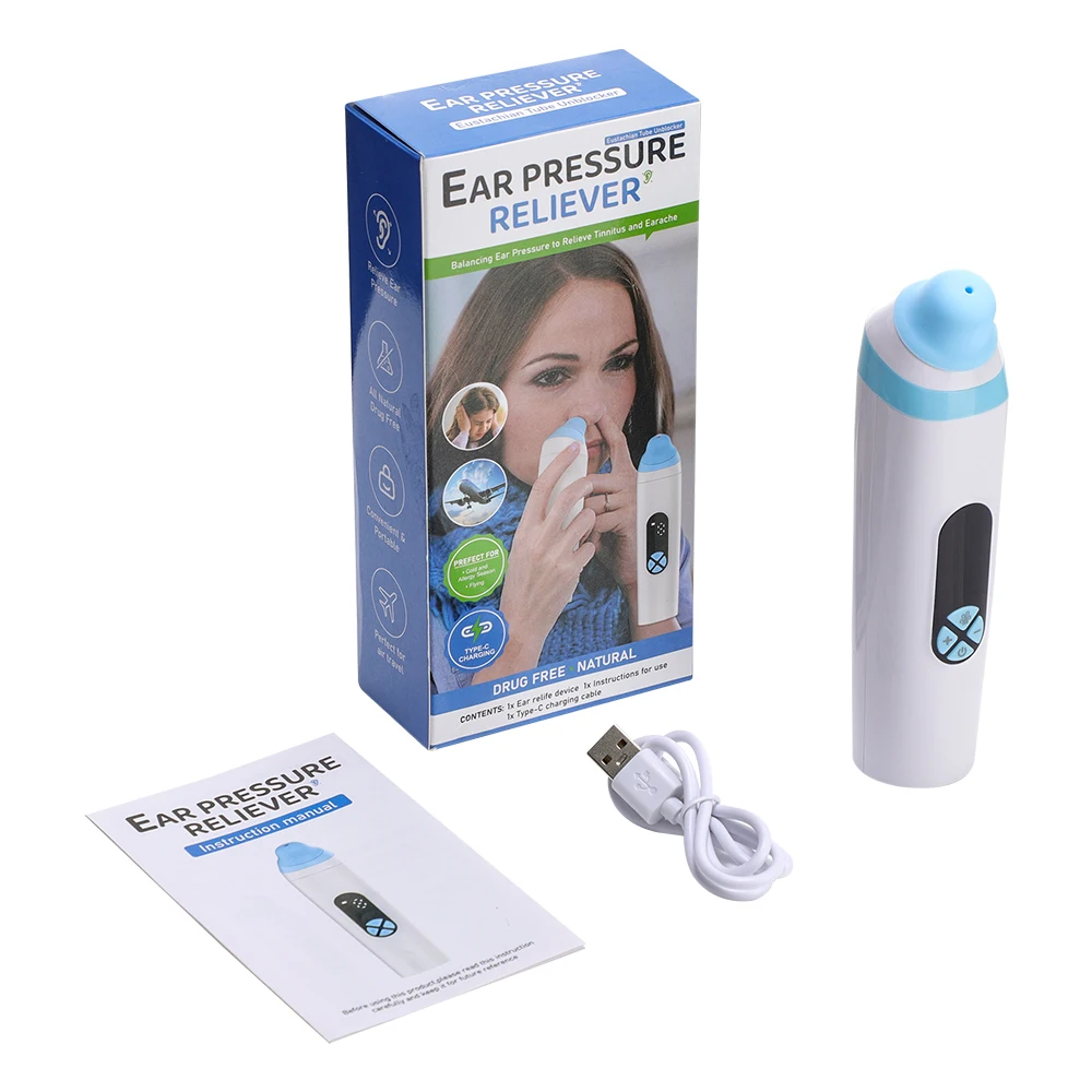 

Electric Tinnitus Relief Device Ear Pressure Expander Treat Ringing USB Rechargeable Eustachian Tube Balancing Device For Diving