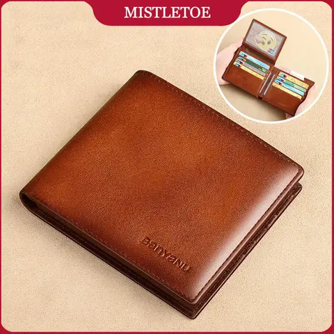 Men Anti RFID Driver License Holder Wallet Travel Cowhide Genuine Leather Purse for Man