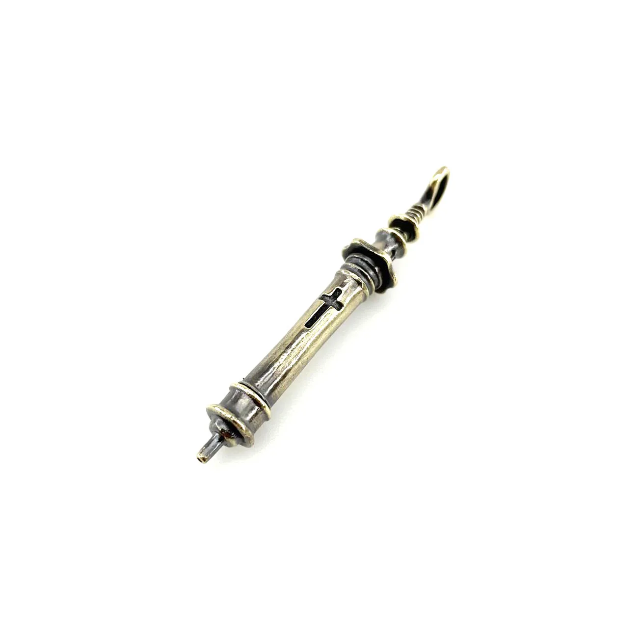 

EDC Brass Injection Syringe Models Creative Gift DIY Pendant Key Ring Outdoor Tool Accessories