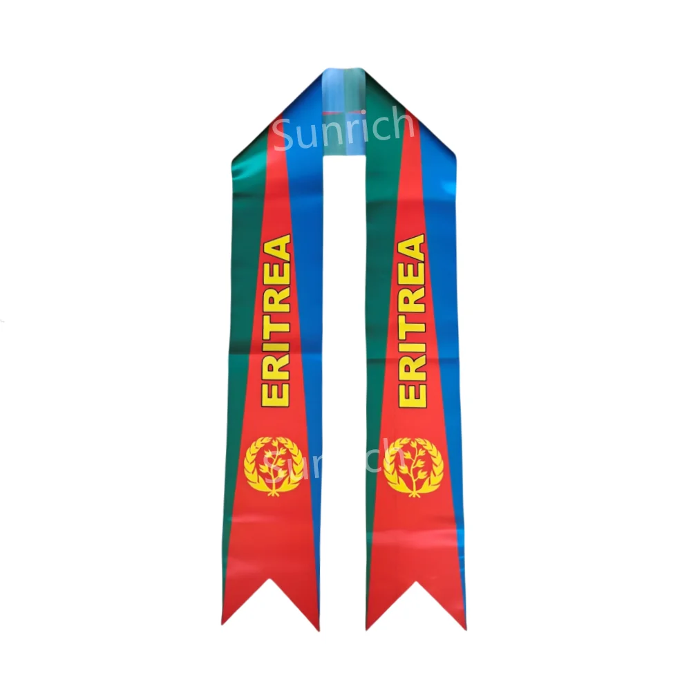 Eritrea Flag Graduation Stole High-quality Polyester Ceremony Eritrean Festival Flag Graduation Sash