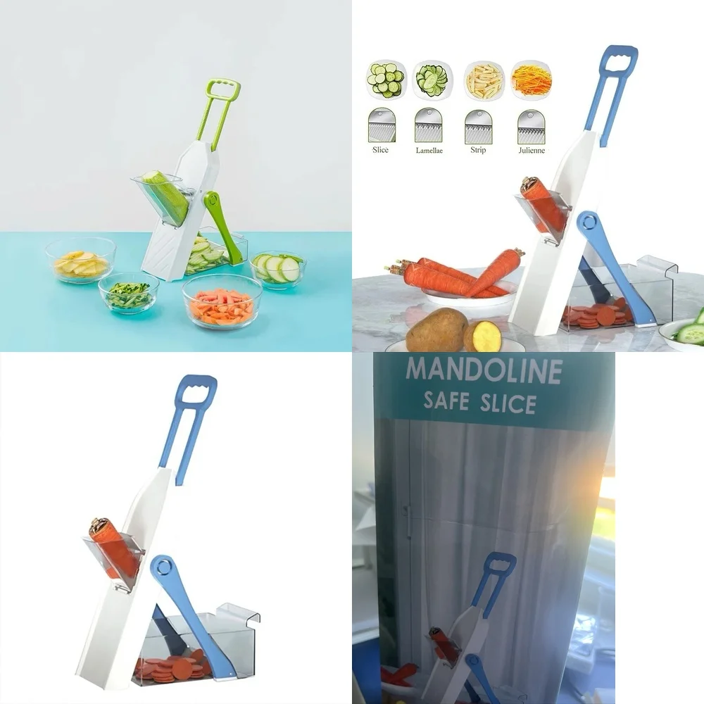 

Fruit & Vegetable Tools5 in 1 Kitchen Slicer Safe Vegetable Chopper Adjustable Mandoline Slicer for Fruits Veggies Multipurpose
