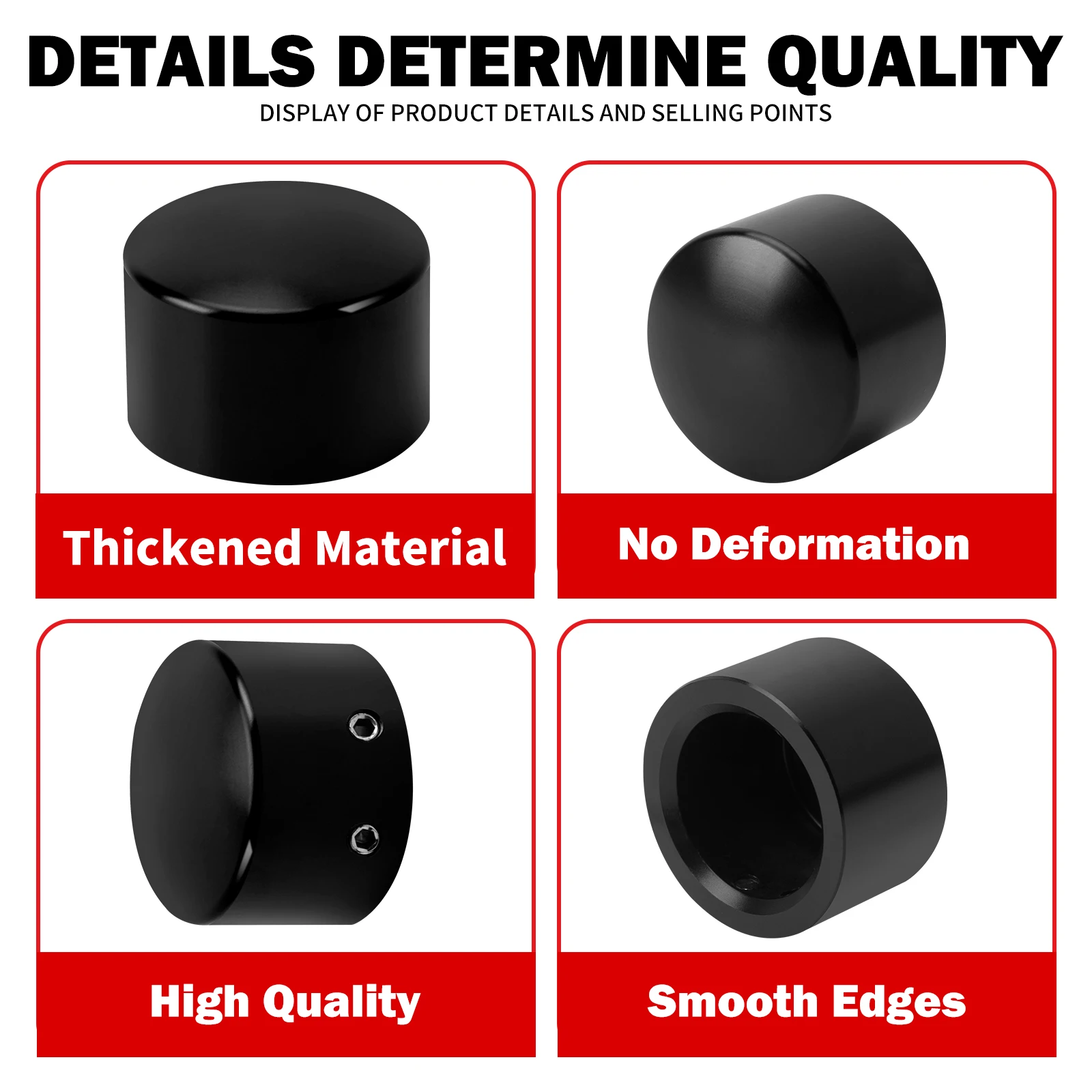 2pcs Motorcycle Front Axle Nut Cover Cap Bolt Black/Chrome For Harley Touring Softail Breakout Dyna Street Bob V-Rod Sportster