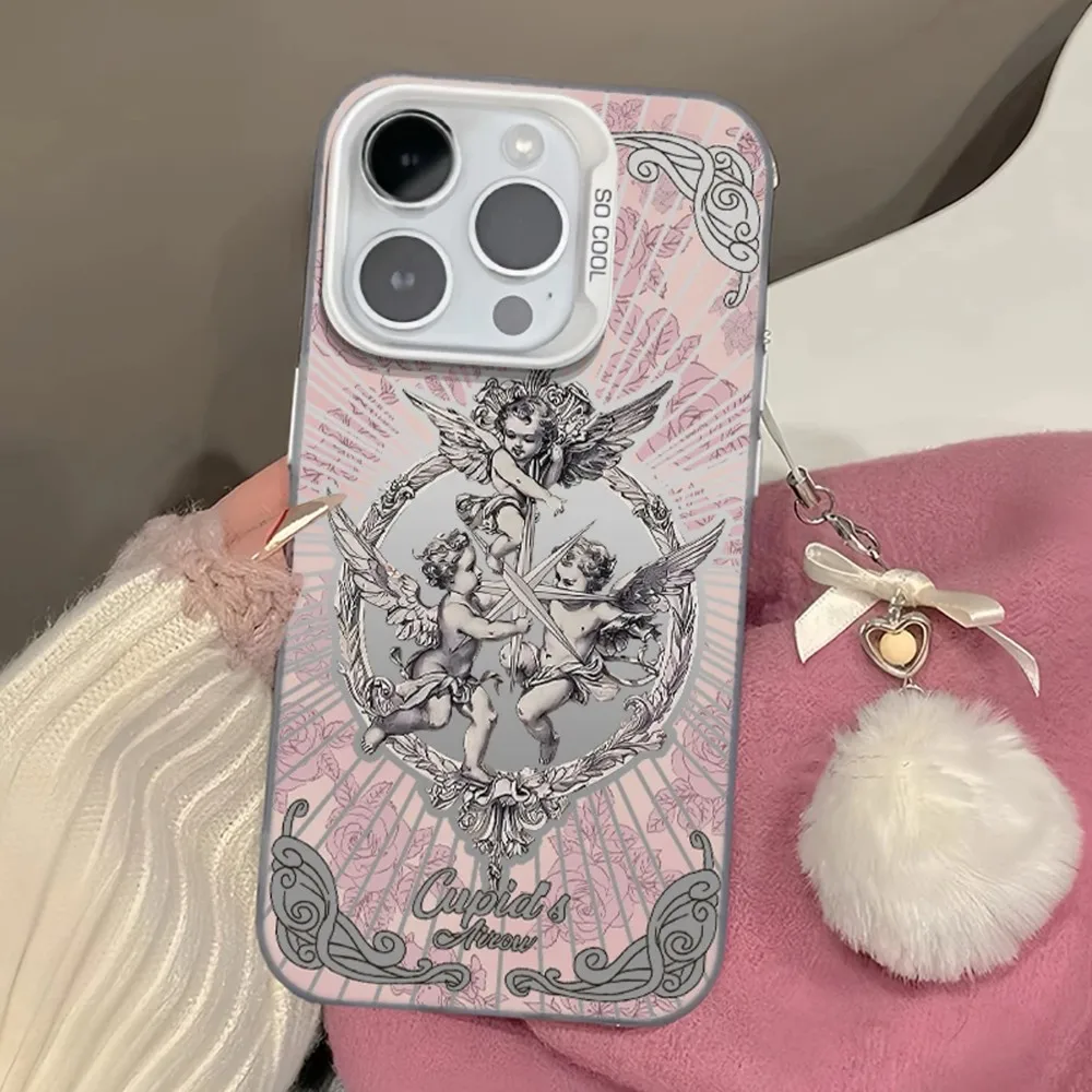 Middle Ages Retro Cupid Luxury Phone Case for Xiaomi Mi 11 Lite 12T Poco X3 GT NFC F4 X5 Pro 5G Candy Matte Shockproof Cover