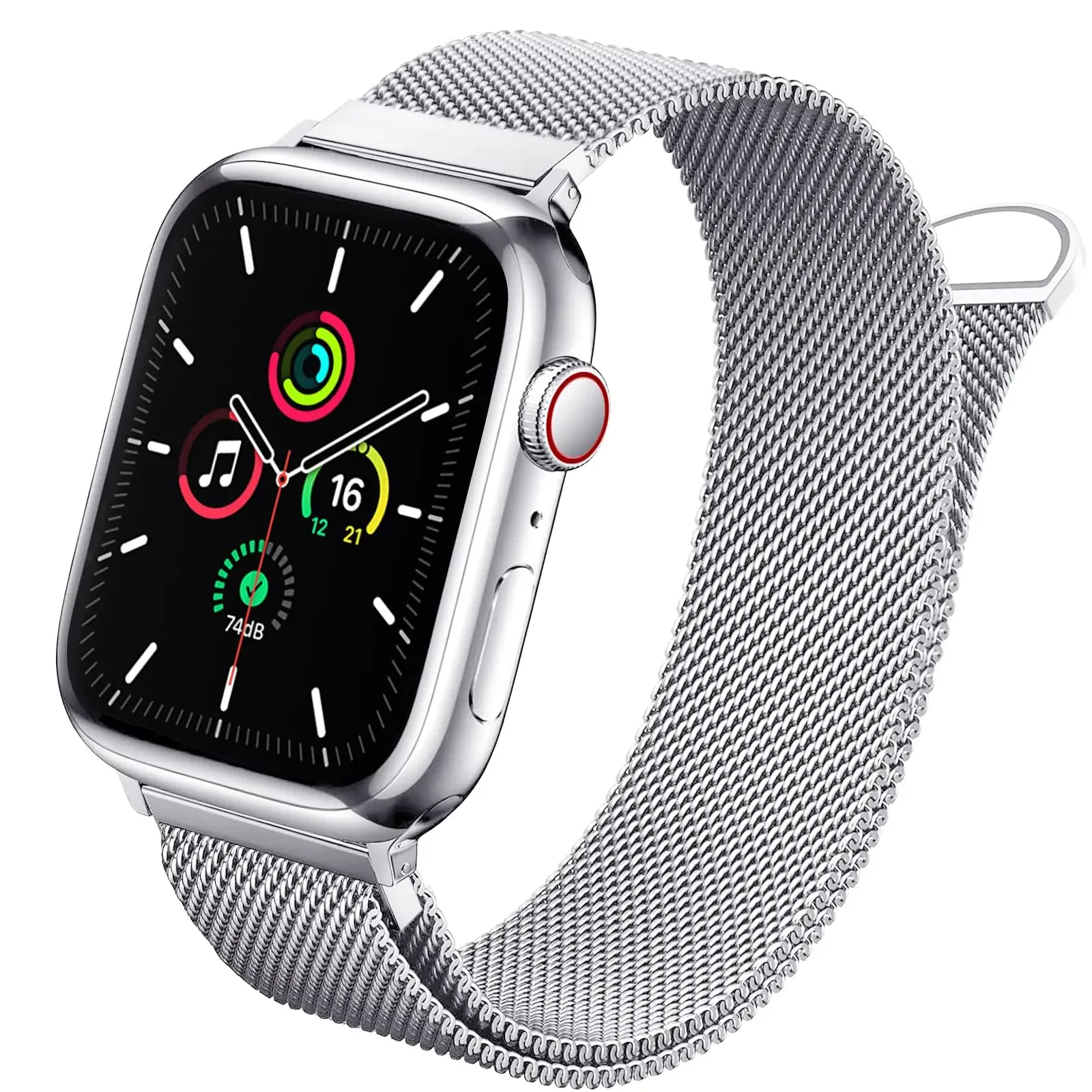 Jialiang-Stainless Steel Watch Band, Milanese Strap for Apple Watch, Series 9, 8, 7, 6, 5, 4, 3 SE, 38, 40, 41, 42, 44, 45, 49mm