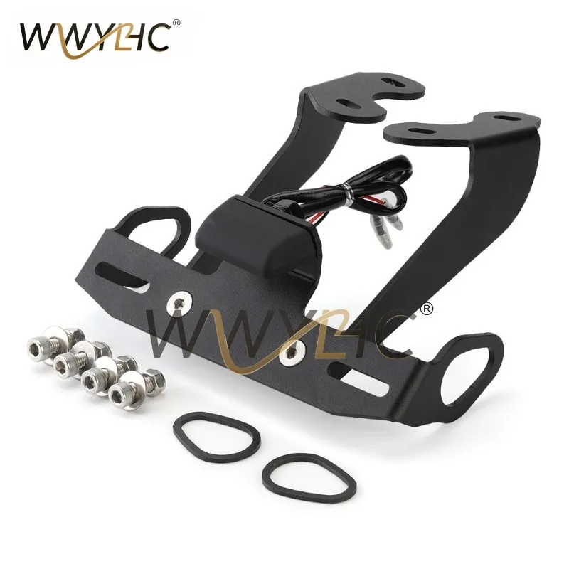 Suitable for MT-09 FZ-09 Motorcycle Rear Wing License Plate Holder Rear Plate Mudguard License Plate Holder