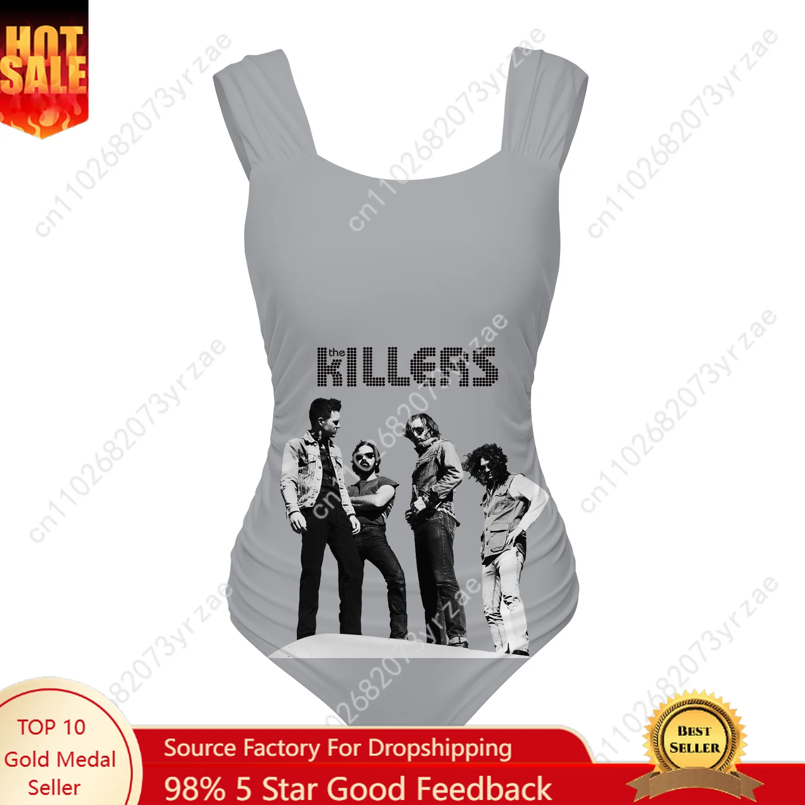 ชุดว่ายน้ำวันพีซ The Killers สายกว้าง ชุดว่ายน้ำผู้หญิง ชุดว่ายน้ำส่วนตัว ชุดว่ายน้ำปาร์ตี้ริมสระน้ำ บิกินี่เซ็กซี่ ชุดว่ายน้ำสั่งทำ