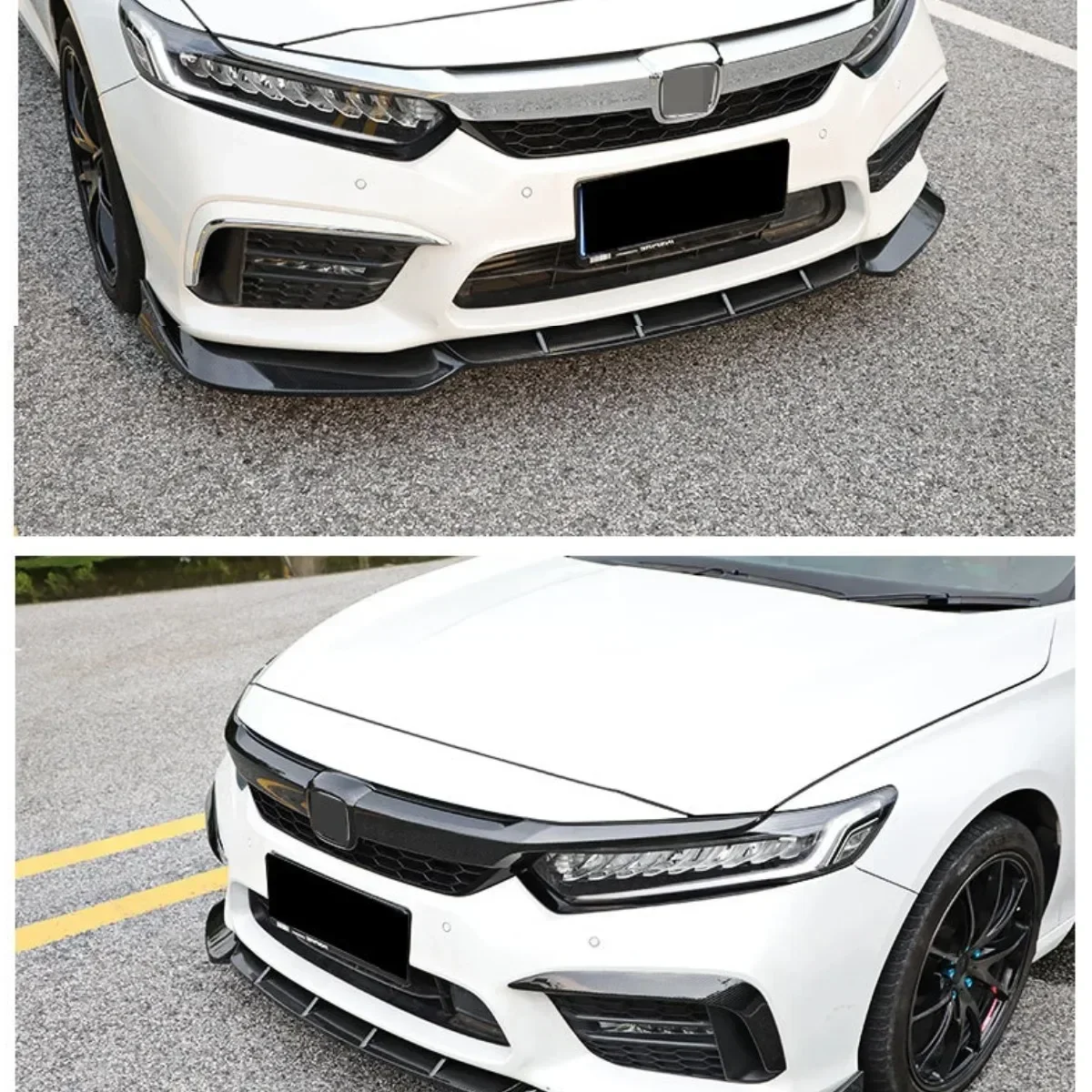 Inspire Front Bumper Splitter Matte Black 3D Style Bumper Diffuser Spoiler Body Kit For Honda Inspire 2022 Car Accessories