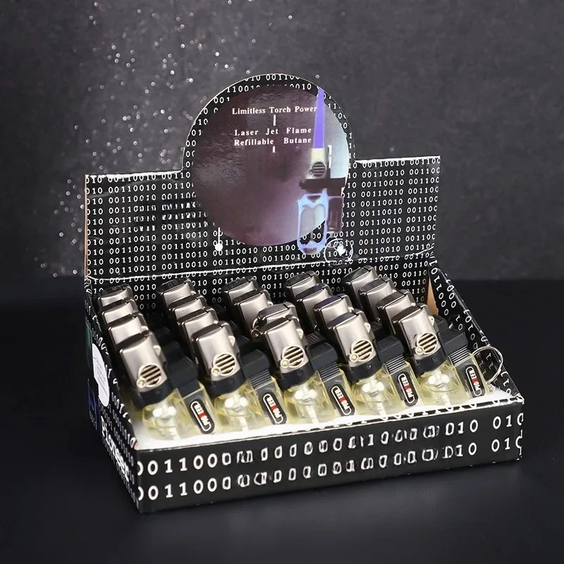 

Mini Welding Torch Transparent Straight Windproof Moxibustion Inflatable Lighter Jet Torch Butane Gas Lighter Wholesale Keychain