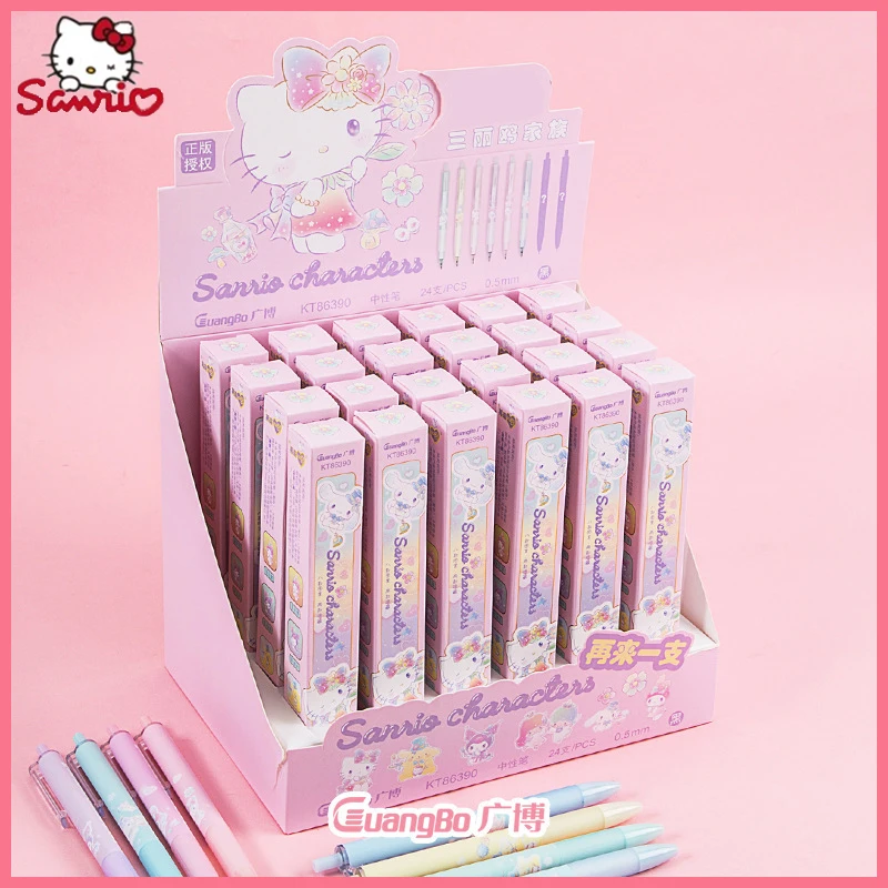 Cinnamoroll Sanrio Series Stationery Cute Cartoon Press Gel Pen Portable Pen With Bookmark 0.5mm Black Neutral Pen For Students