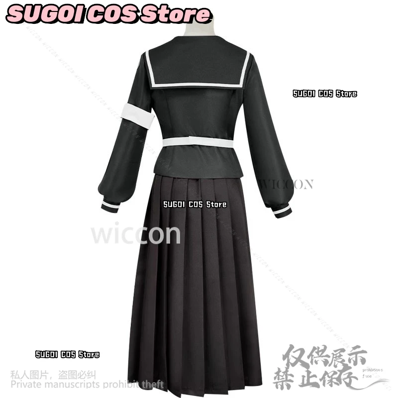 Shizuhara Hiruko Anime Game The Hundred Cosplay JK School Uniform Costume Sailor Long Dress Horror Jirai Kei Girls Customized