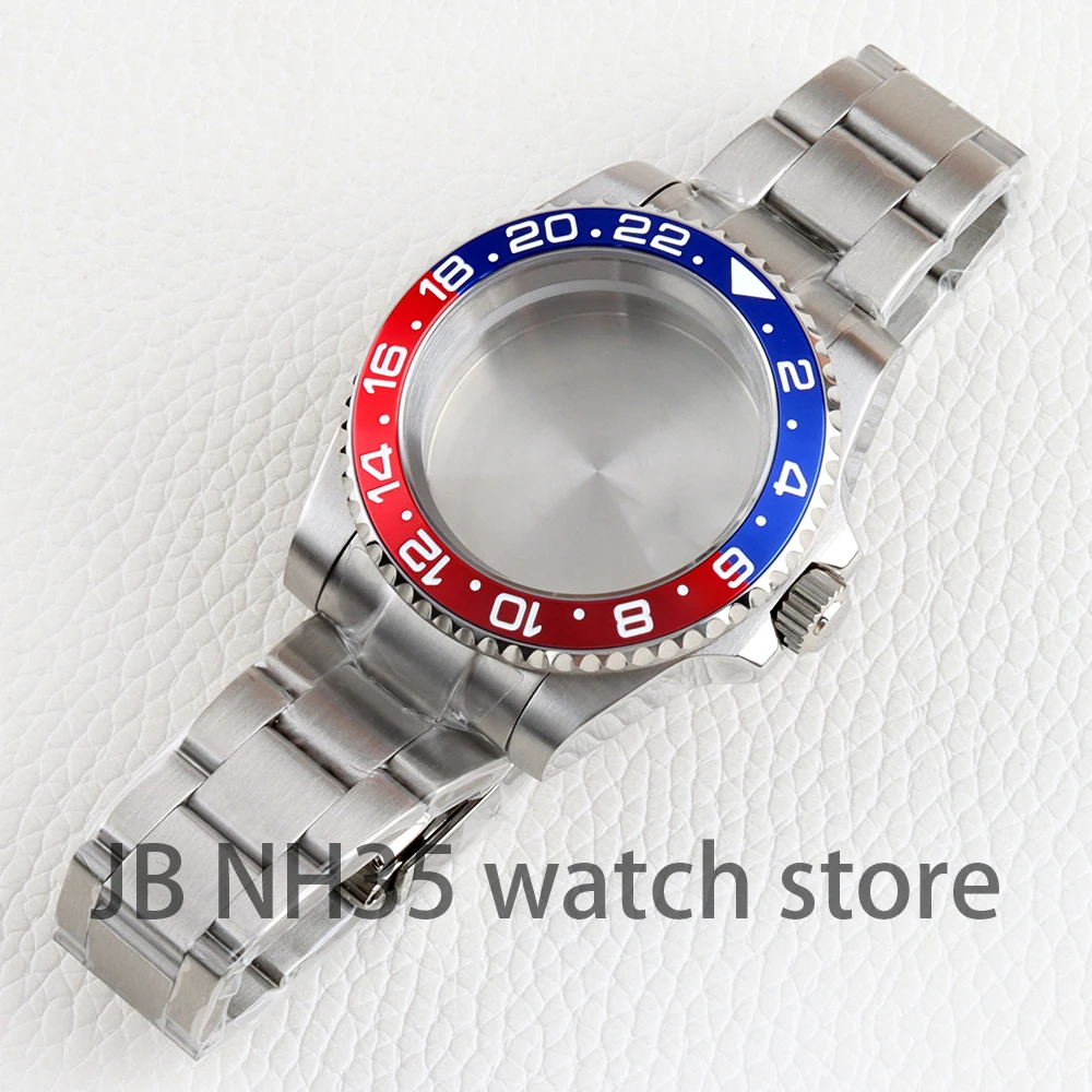 

NH35 Watch Case 40mm for Seiko NH34 NH35 NH36 NH38 Movement Yacht-Master SUB GMT 316L Stainless Steel Brushed Oyster Bracelet
