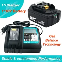 Battery&charger Set) BL1860B for Makita 18V Batteries 6.0A LXT Lithium Ion Battery BL1850 BL1830 BL1840+ DC18RC Replace Charger