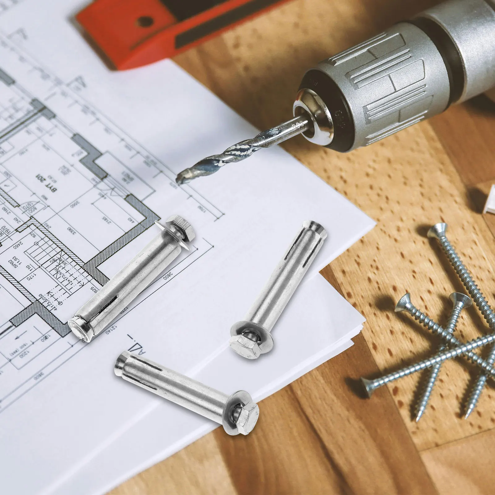 

10pcs Built in Expansion Bolts Heavy Duty Stainless Steel Screws Fastening Multi use Reliable Connection