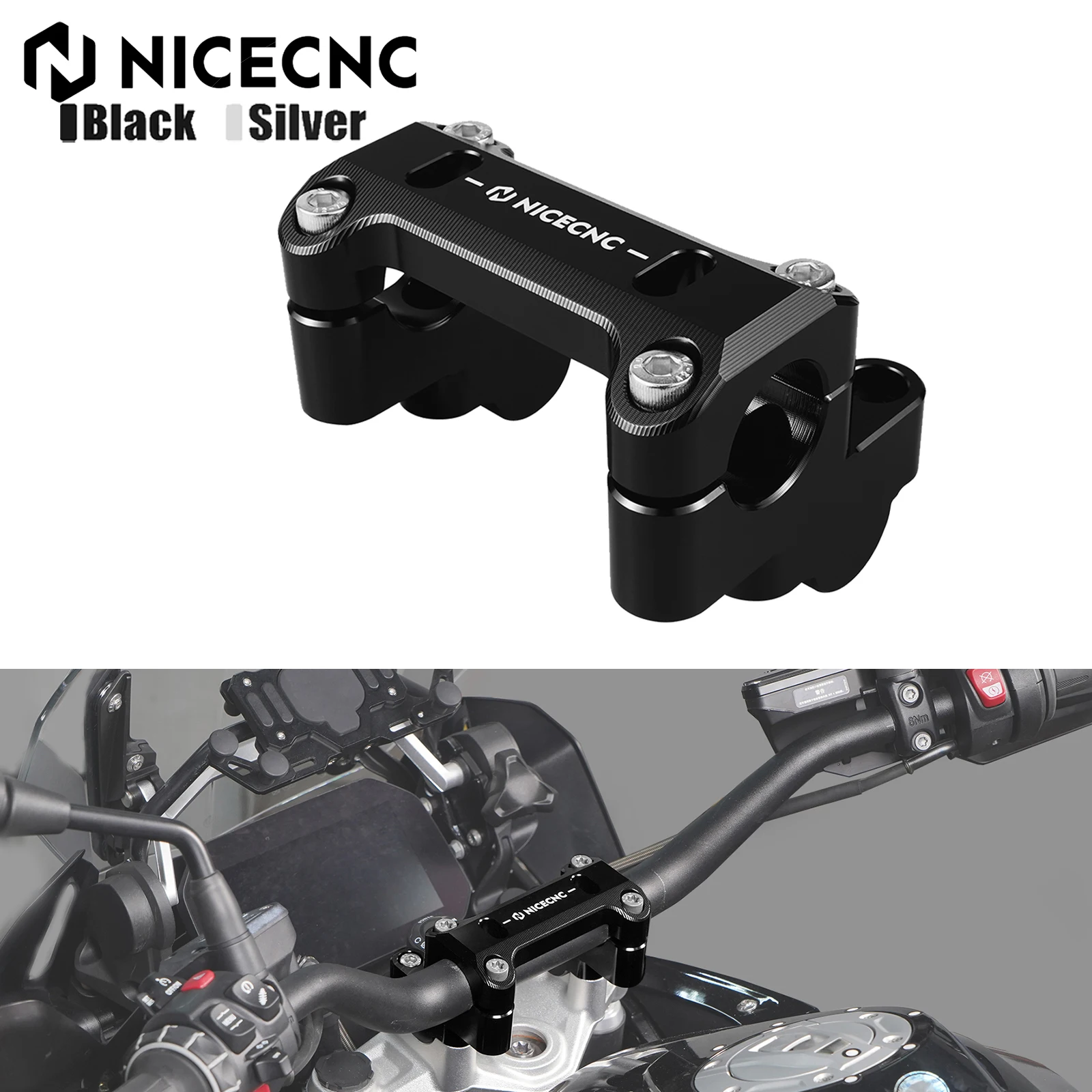 

45MM Handlebar Riser For BMW R 1200 GS 2013-2018 R1200GS Adventure 2014-2018 R 1250 GS 2019-2023 R1250GS Adventure 2014-2018