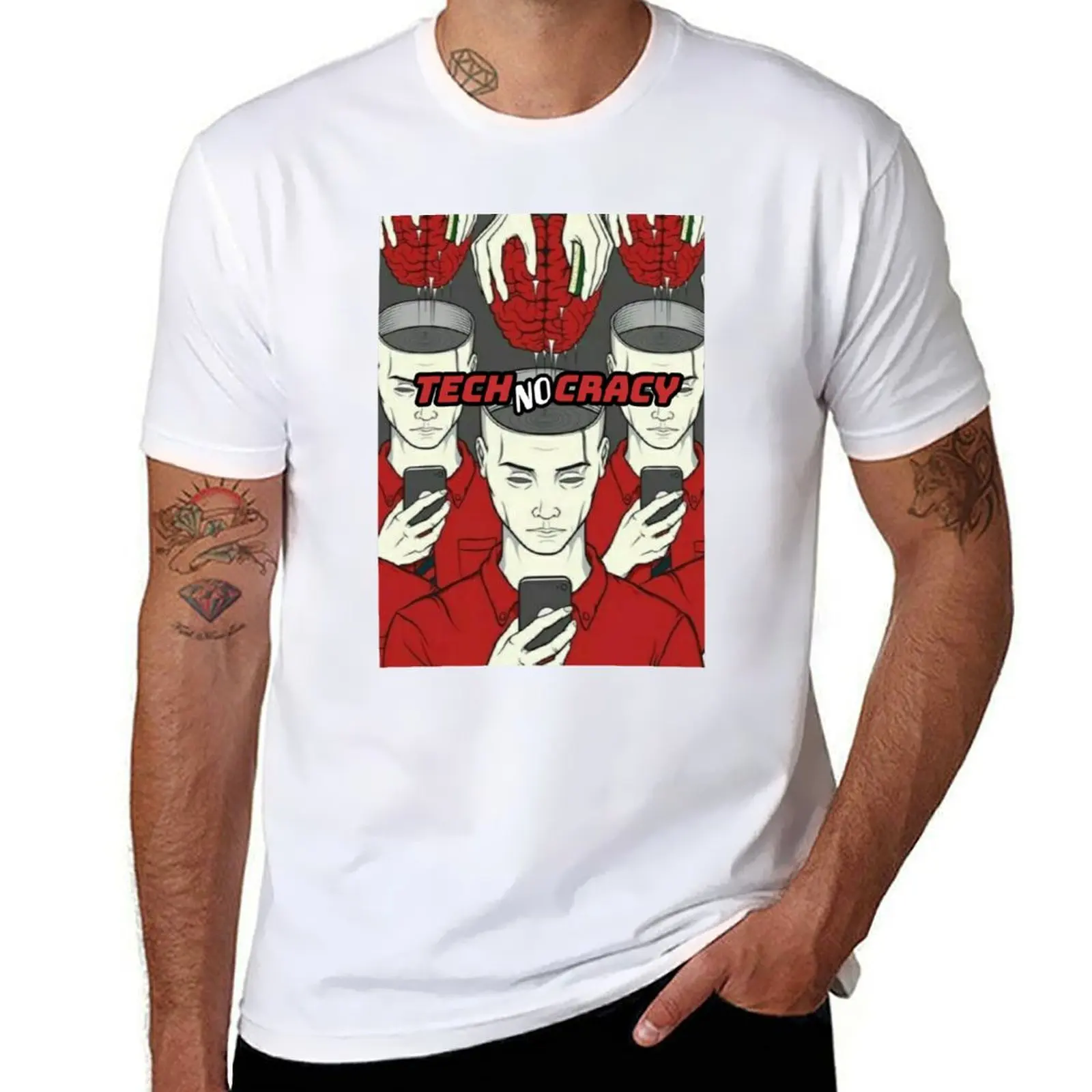

Technocracy T-Shirt man tshirt funny t shirts cotton T-Shirt