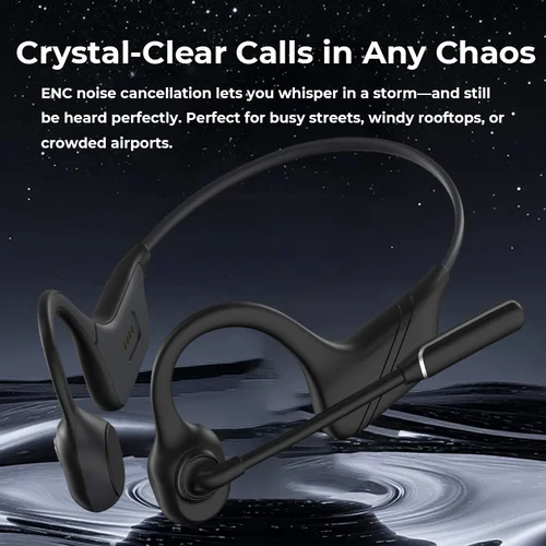 Auriculares estéreo abiertos profesionales DG10 con micrófono con cancelación de ruido conducción ósea BT5.3 estilo empresarial