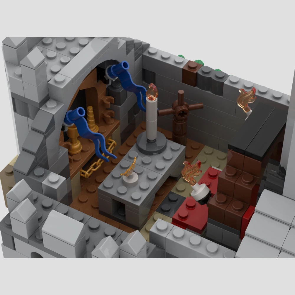 Nouveau MOC médiéval rétro église château modèle blocs de construction bricolage Architecture ville rue scène assemblage enfants jouet garçon cadeau