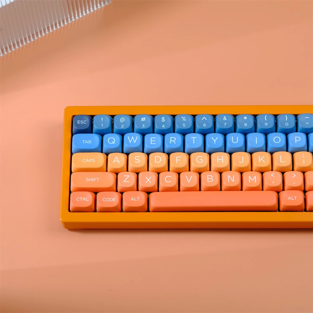 Gradient Color Skyline 126 Keys PBT Keycaps Five-sided Sublimation MOA Profile Keycaps For MX Switches Mechanical Keyboard