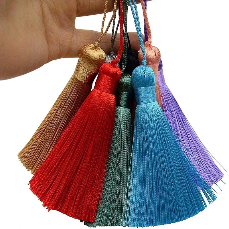 5/10pcs Polyester Silk tassels Handmade Hanging Tassels for crafts for Jewelry Making DIY Home Decor Sewing Curtains Accessories