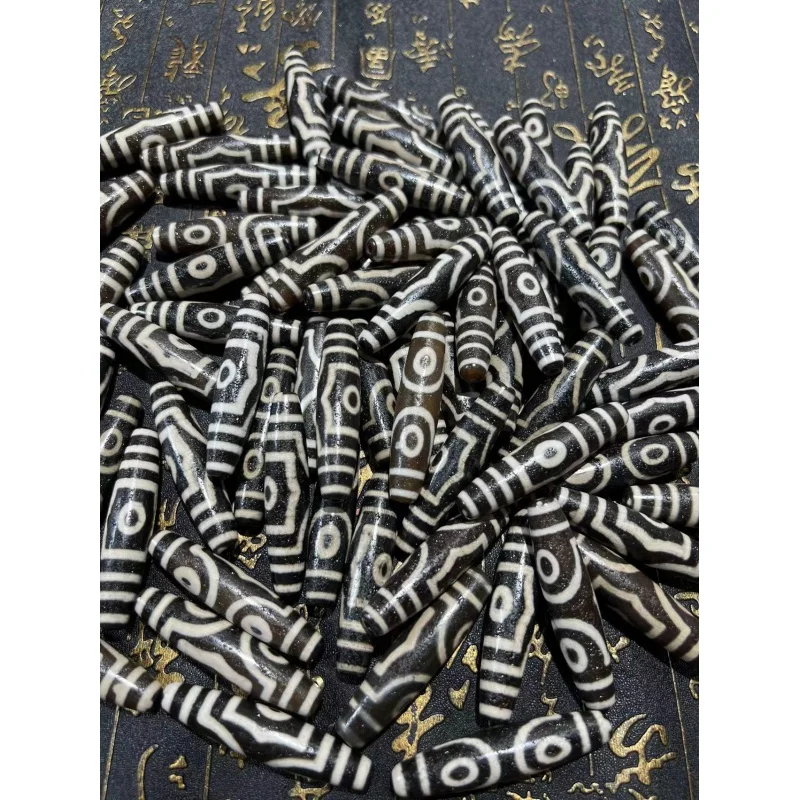 

Three-Eye Tibetan Style Factory Wholesale High-Oil Coated Pulp Weathering Delicate 60mm Black Pure Tibet Beads