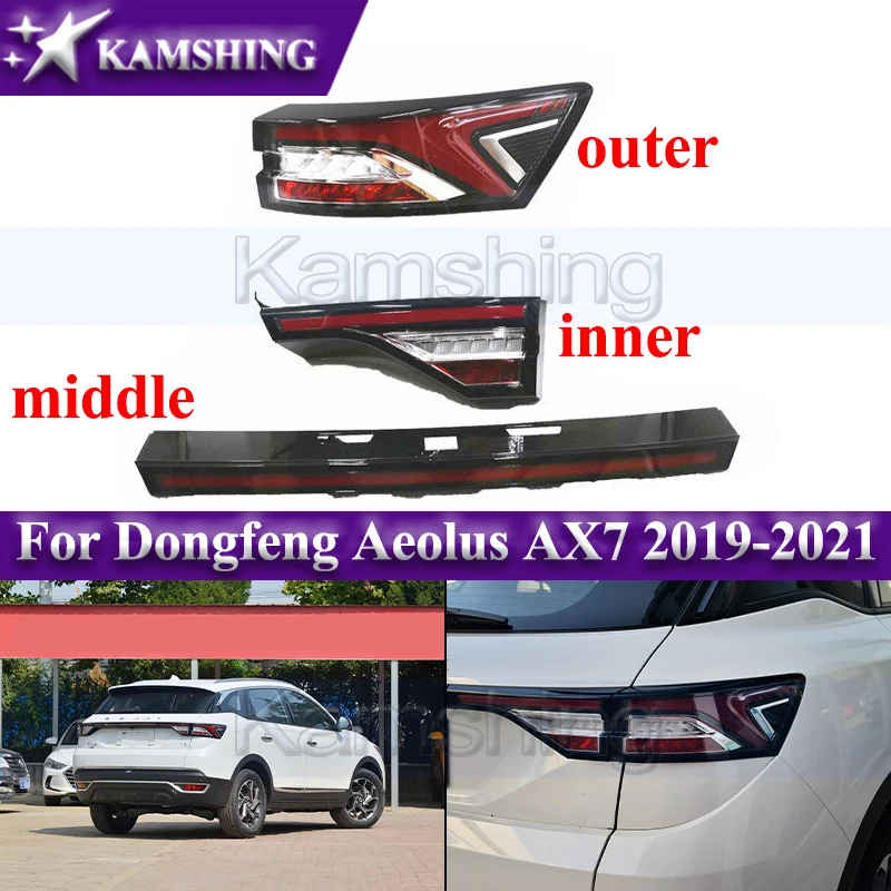 

Kamshing Rear Bumper Taillight For Dongfeng Aeolus AX7 2019-2021 Taillamp Tail Light Rear Brake Light Stop Lamp Reverse Light