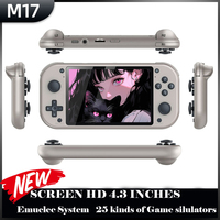 M17 Retro Handheld Video Game Console Open Source Linux System 4.3 Inch Screen Portable Pocket 64GB 128GB Gaming Console Boy Gif