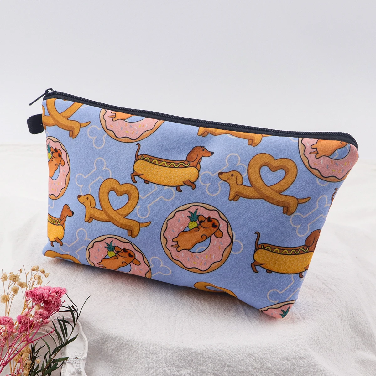 

Dachshund Women's Storage Organizer Dog Makeups Bags Portable Cosmetic Pouch Travel Cosmetics Bag Makeup Accessory